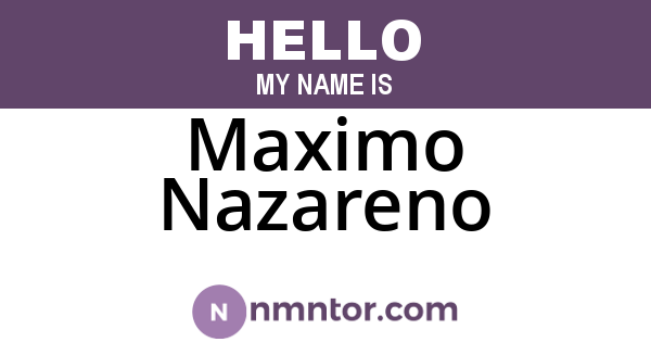 Maximo Nazareno