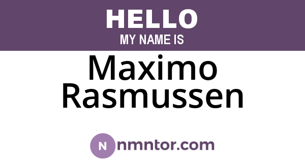 Maximo Rasmussen