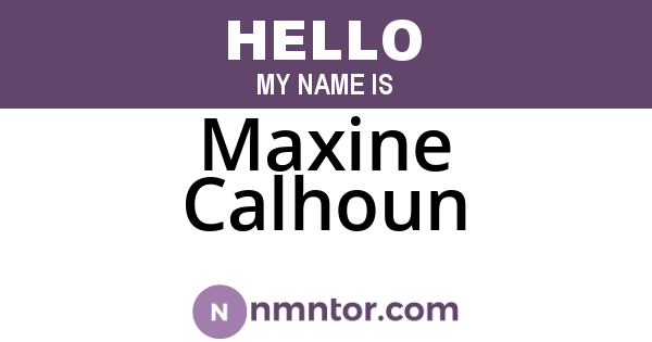 Maxine Calhoun