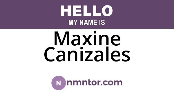 Maxine Canizales