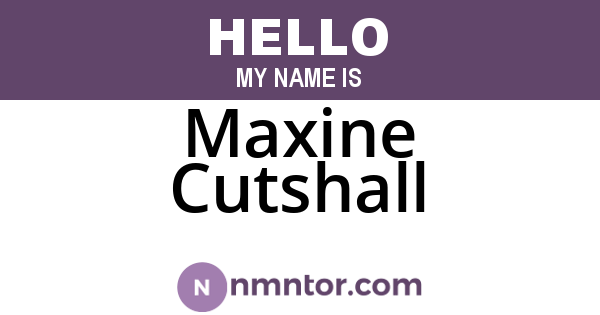 Maxine Cutshall