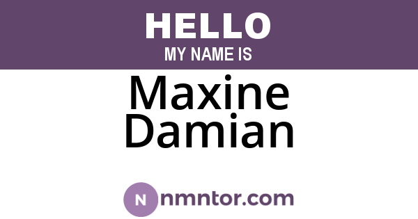 Maxine Damian