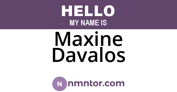 Maxine Davalos