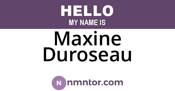 Maxine Duroseau
