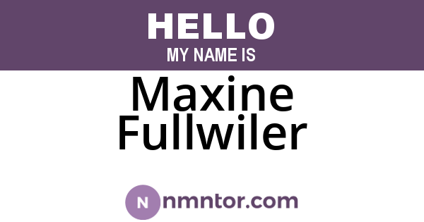 Maxine Fullwiler