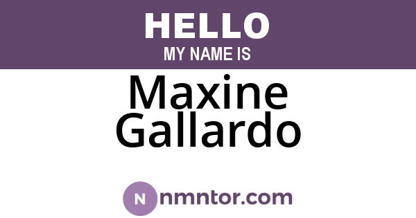 Maxine Gallardo