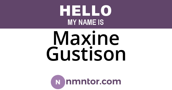 Maxine Gustison