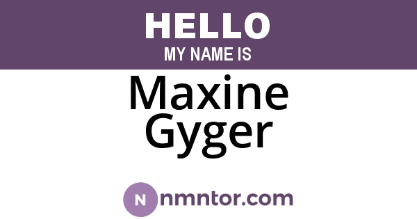 Maxine Gyger