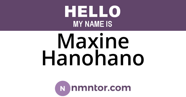 Maxine Hanohano