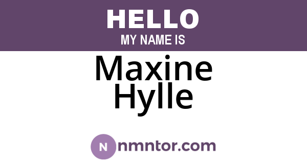 Maxine Hylle
