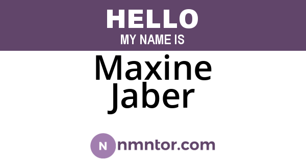 Maxine Jaber