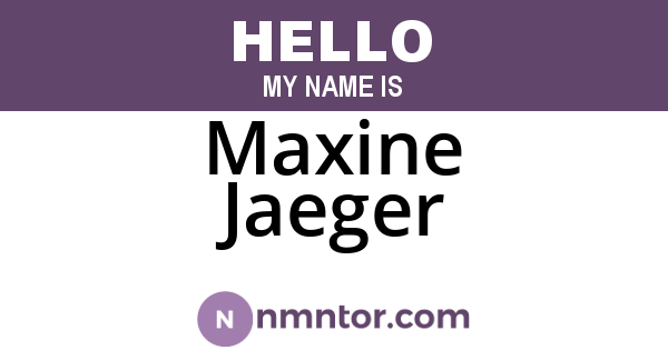Maxine Jaeger