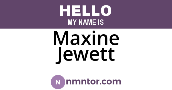 Maxine Jewett