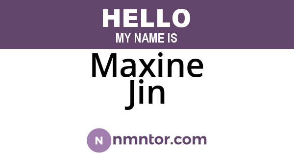 Maxine Jin