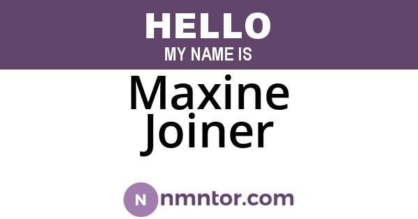 Maxine Joiner