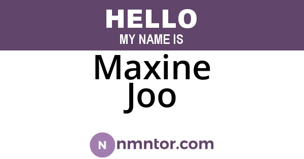 Maxine Joo