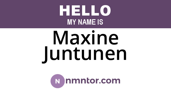 Maxine Juntunen