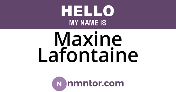 Maxine Lafontaine