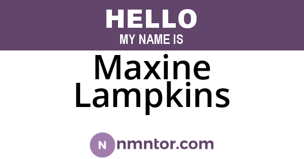 Maxine Lampkins