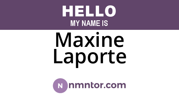 Maxine Laporte