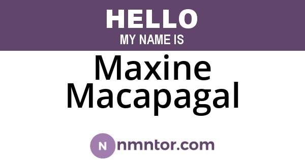 Maxine Macapagal