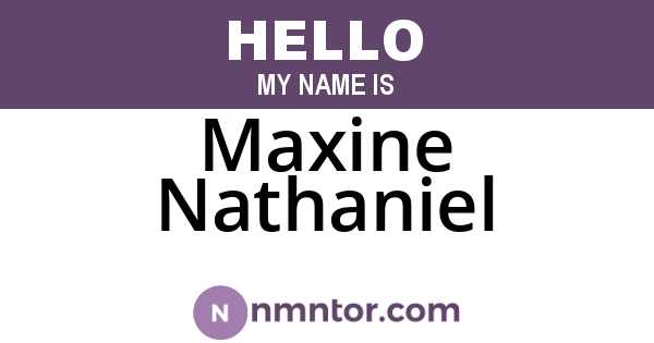 Maxine Nathaniel