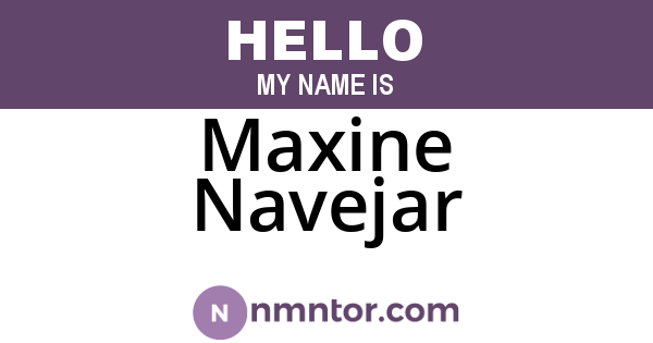 Maxine Navejar