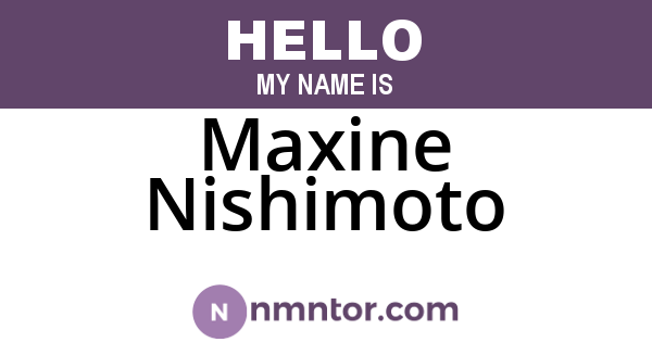 Maxine Nishimoto