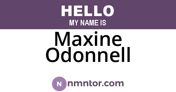 Maxine Odonnell