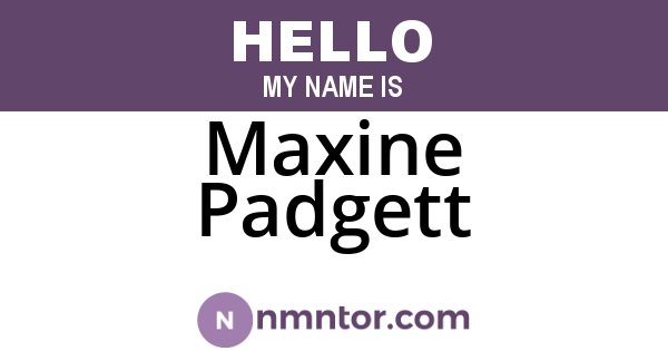 Maxine Padgett