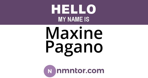 Maxine Pagano
