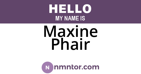 Maxine Phair