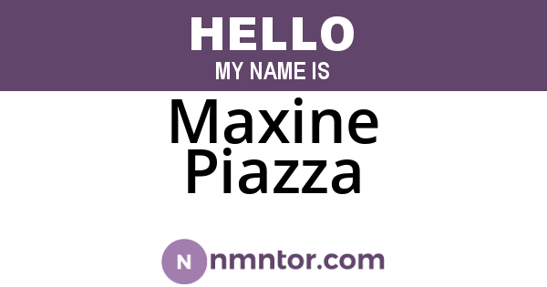 Maxine Piazza