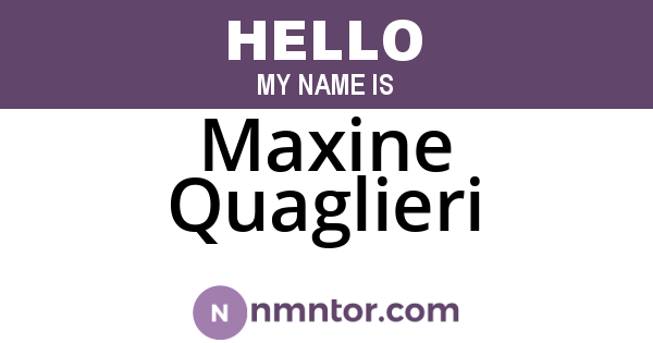 Maxine Quaglieri