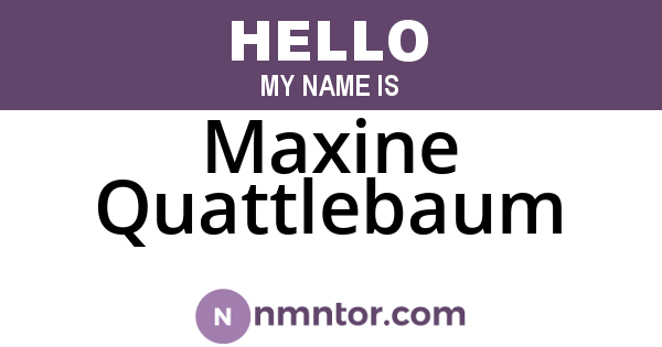 Maxine Quattlebaum