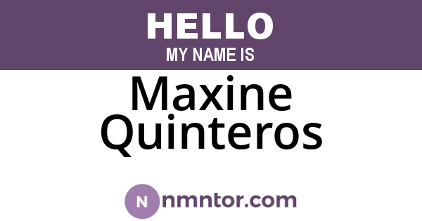 Maxine Quinteros