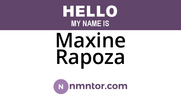 Maxine Rapoza