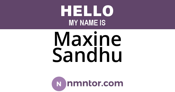 Maxine Sandhu
