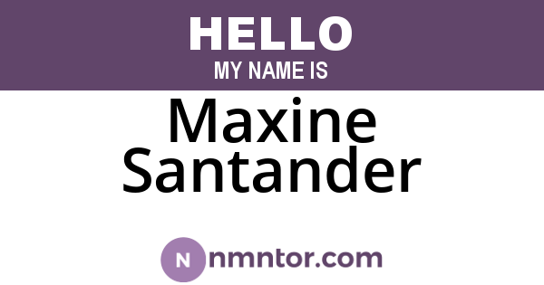 Maxine Santander