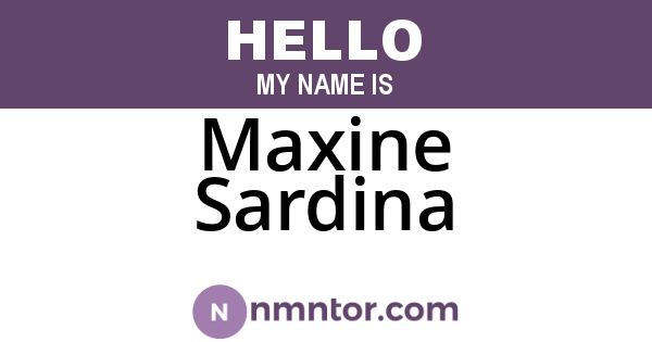 Maxine Sardina
