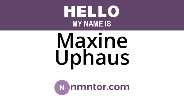 Maxine Uphaus