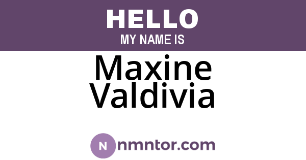 Maxine Valdivia