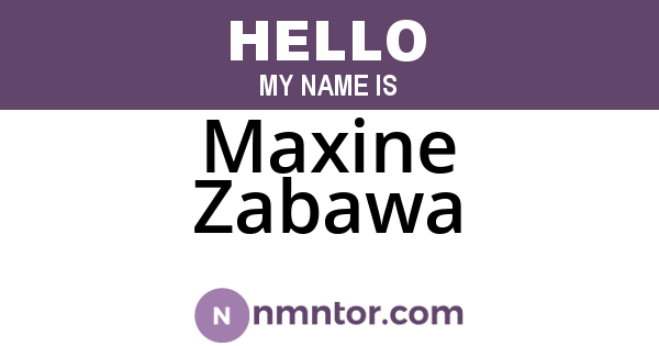 Maxine Zabawa