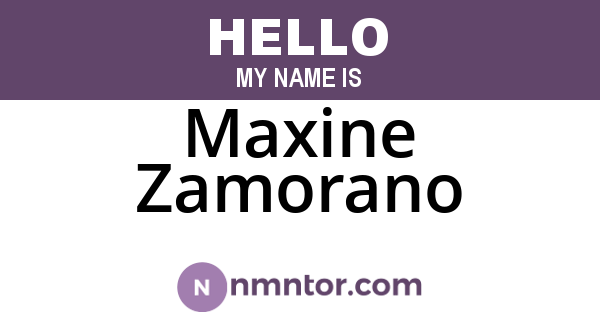 Maxine Zamorano