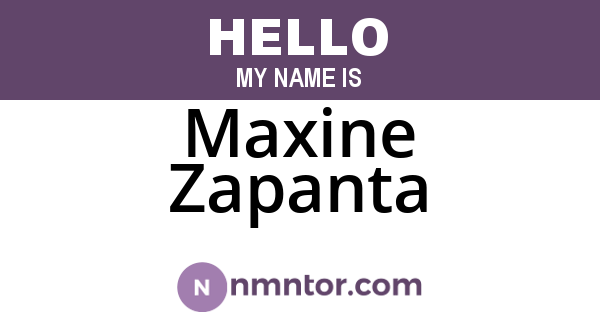 Maxine Zapanta