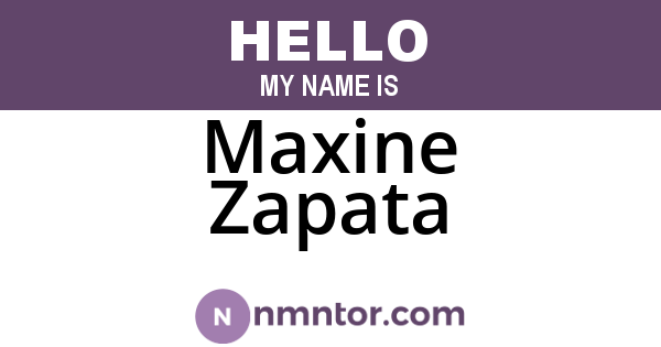 Maxine Zapata