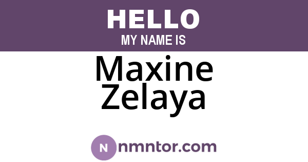 Maxine Zelaya