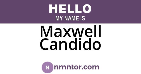 Maxwell Candido