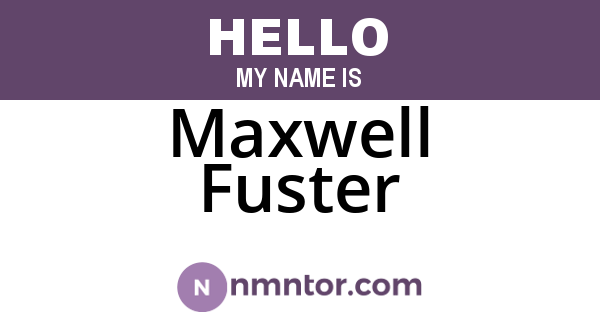 Maxwell Fuster