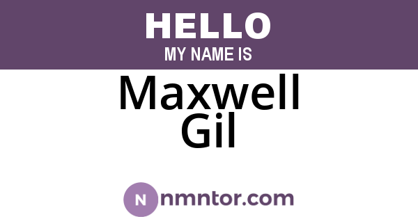 Maxwell Gil